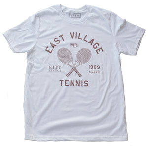 East Village Tennis — Retro Unisex T-Shirt