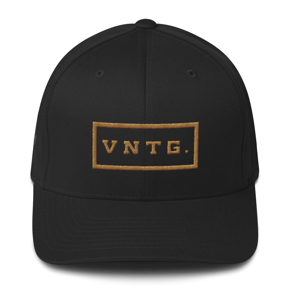 A classic baseball cap in Black, with the VNTG. brand logo embroidered in gold thread. VNTG. represents many things. Vintage cars, guitars, watches, motorcycles, antiques, wine, clothes, furniture... From wolfsaint.net