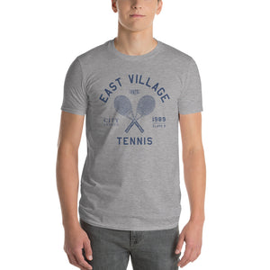 East Village Tennis — Retro Unisex T-Shirt