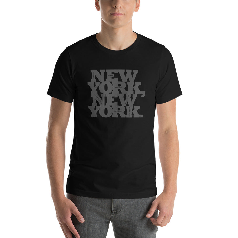 New York, New York Power Stack — as bold as the city itself / Short-Sleeve Unisex T-Shirt